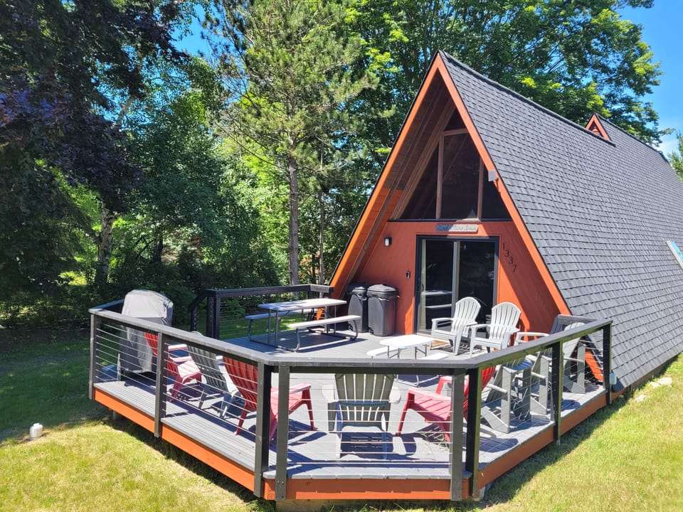 OVERALL:  The wonderful outdoor deck and the main entrance to the home