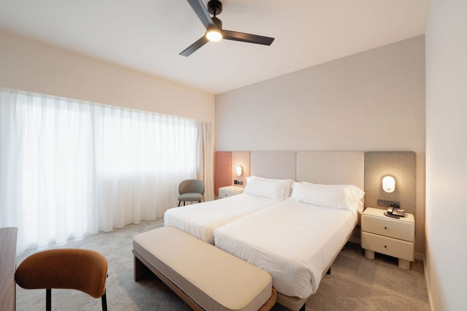Standard Room, Terrace, City View | Minibar, in-room safe, desk, blackout drapes