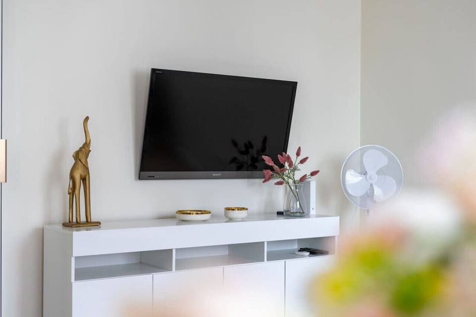 Comfortable Living Room with Sofa Bed and Smart TV | Book Now with RENTUJEMY