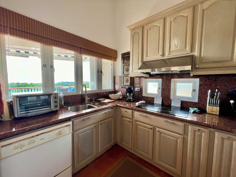 Incredible views from the kitchen windows that open to the magnificent views.
