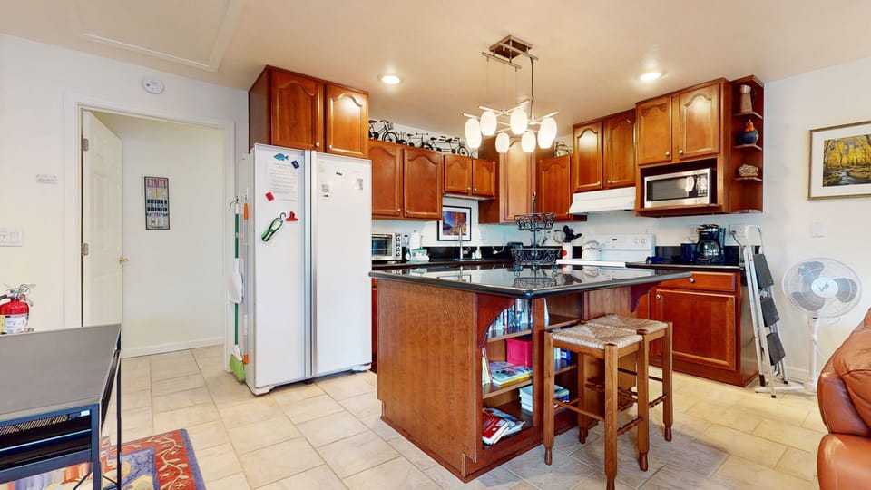 Indoors, Kitchen, Refrigerator, Microwave, Oven