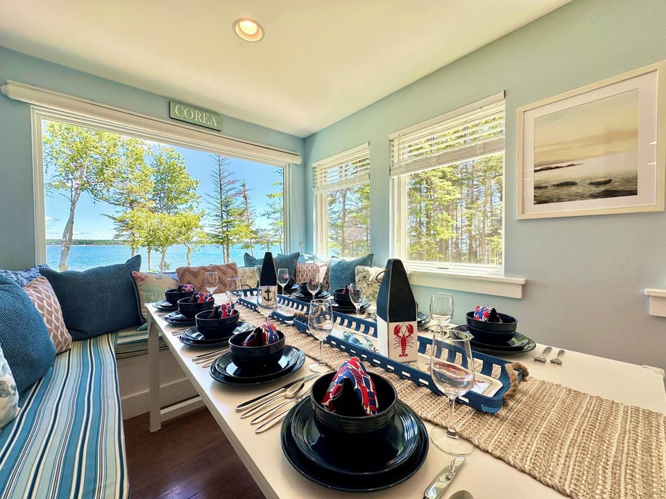 Formal Dining w/ Seating For 9 Overlooking Beach