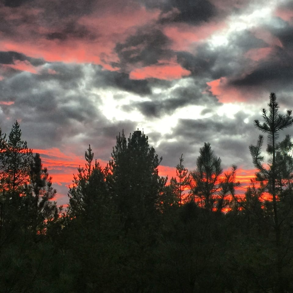 Sunset from the cabin 