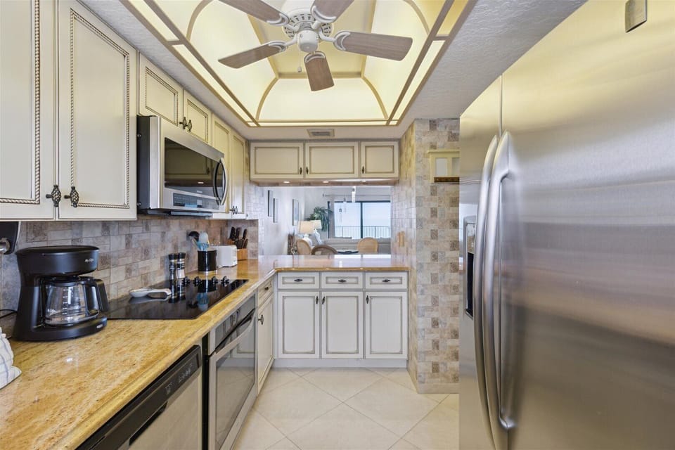 Charming rustic kitchen fully equipped for home-cooked meals