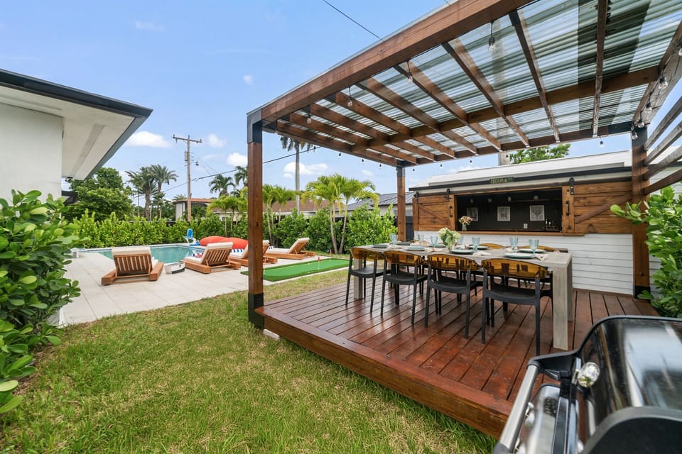 [Pergola] Outdoor dining & BBQ grill