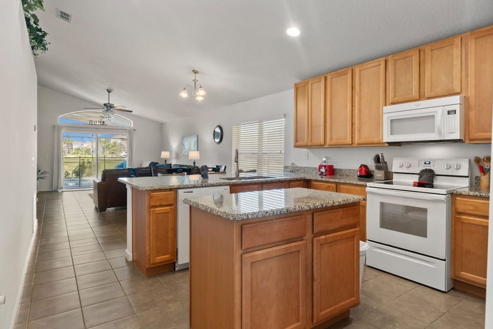 Kitchen island perfect for family cooking and socialising