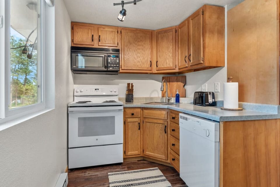 Prepare meals effortlessly in our fully stocked kitchen.