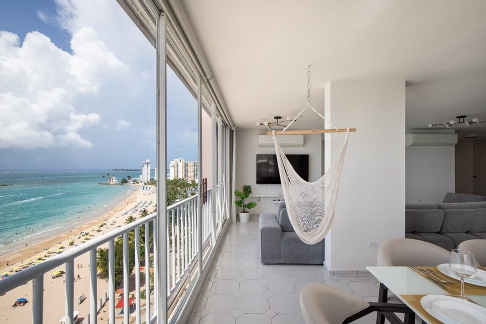 Amazing beach and ocean view from living and dining area