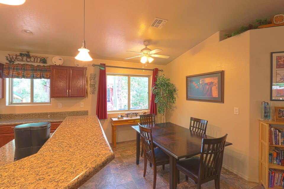 Let the sun shine into the dining room.