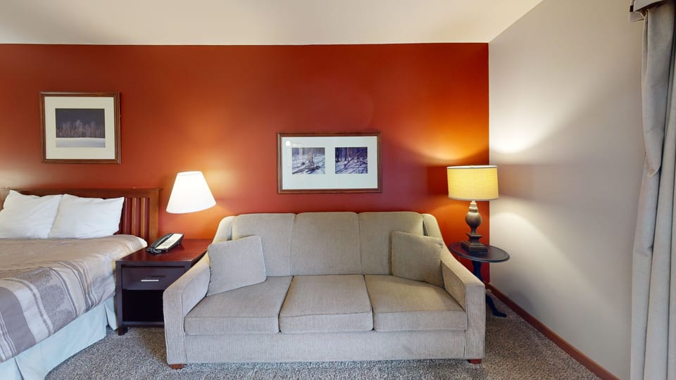 Furniture, Indoors, Living Room, Couch, Lamp
