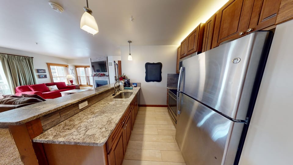 Indoors, Floor, Flooring, Hardwood, Refrigerator