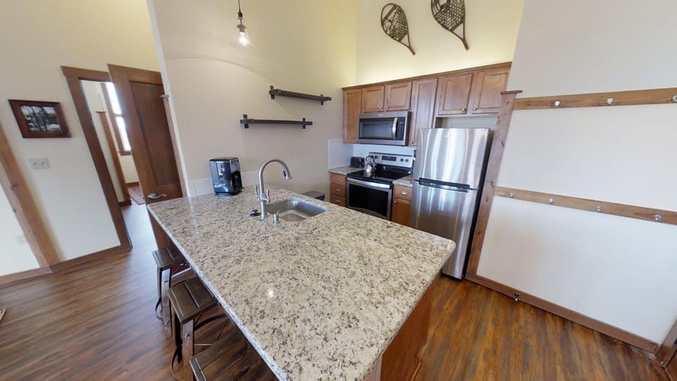 Indoors, Floor, Flooring, Kitchen, Microwave