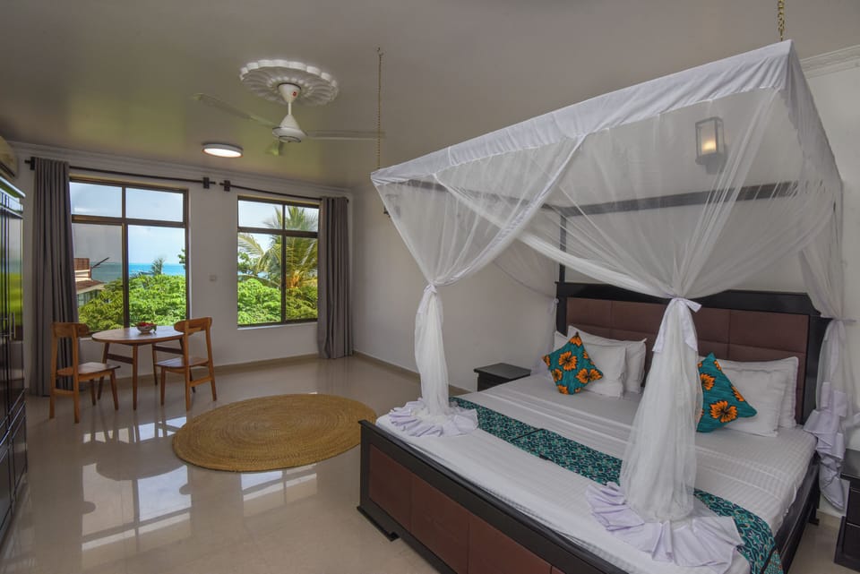Deluxe Double Room, Balcony, Sea View | Minibar, desk, laptop workspace, iron/ironing board