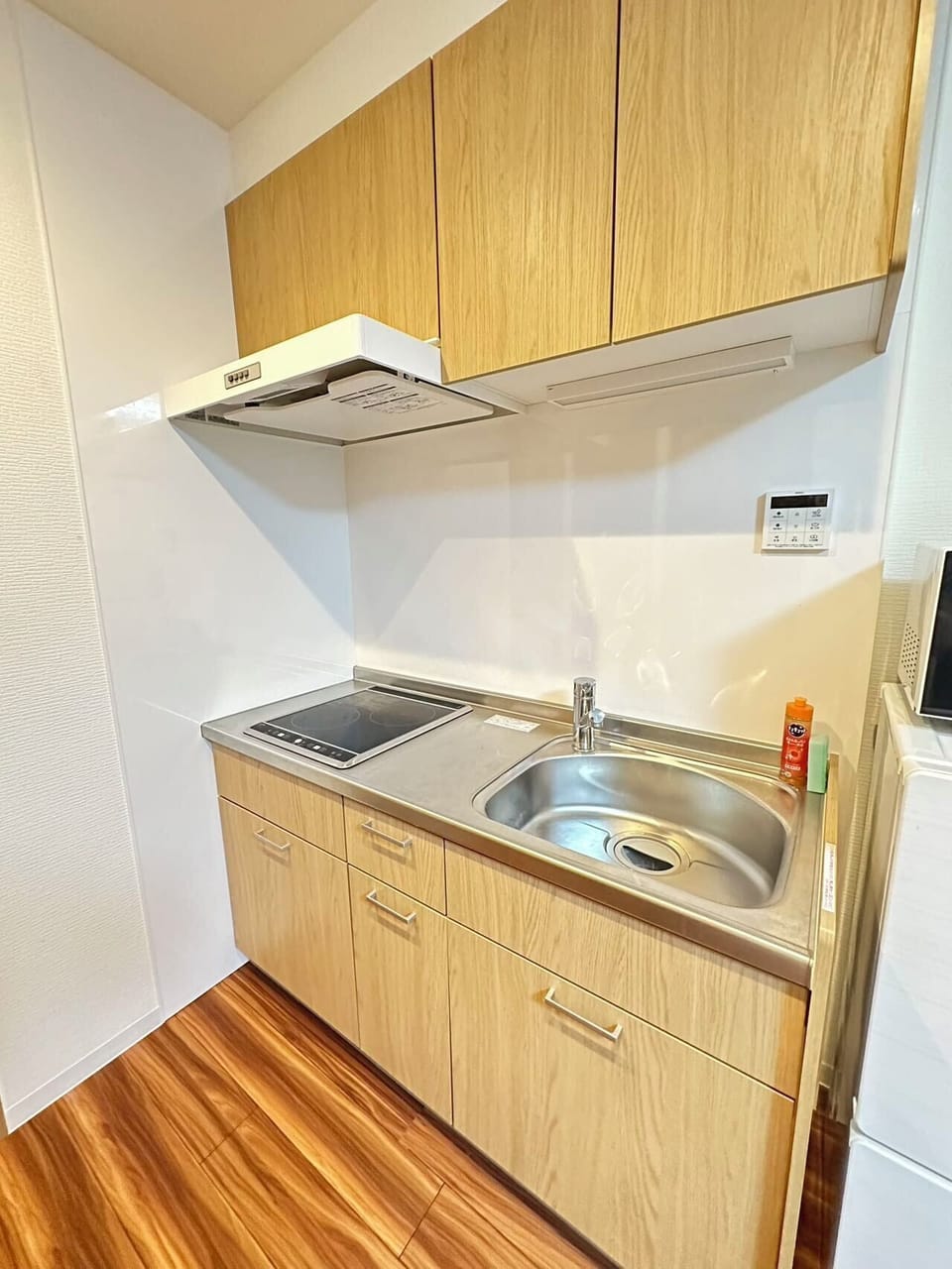Economy Apartment | Private kitchen | Fridge, microwave, stovetop, electric kettle