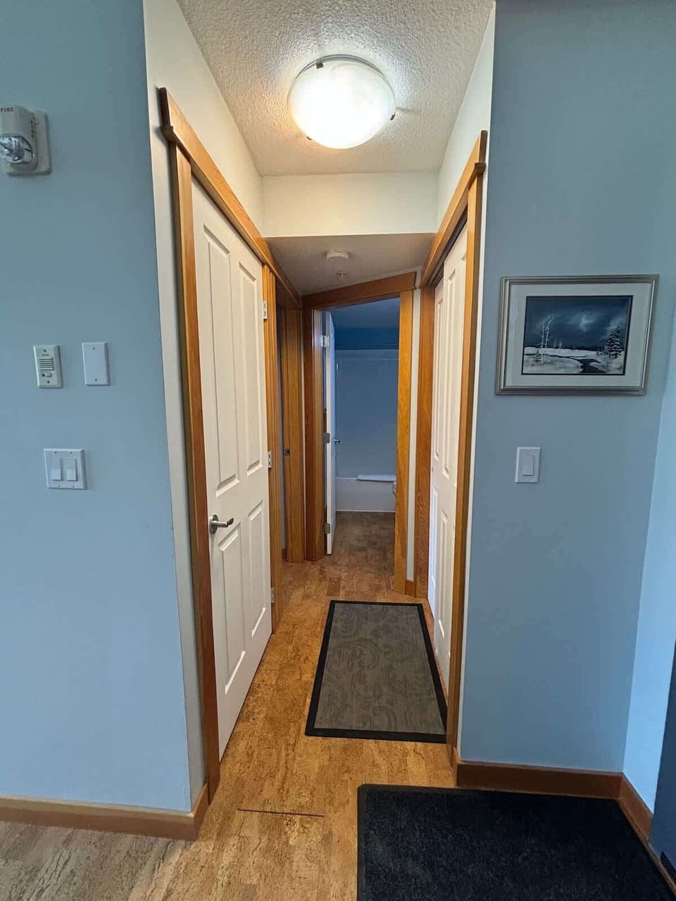 Entry hallway to guest bedroom, bathroom and laundry