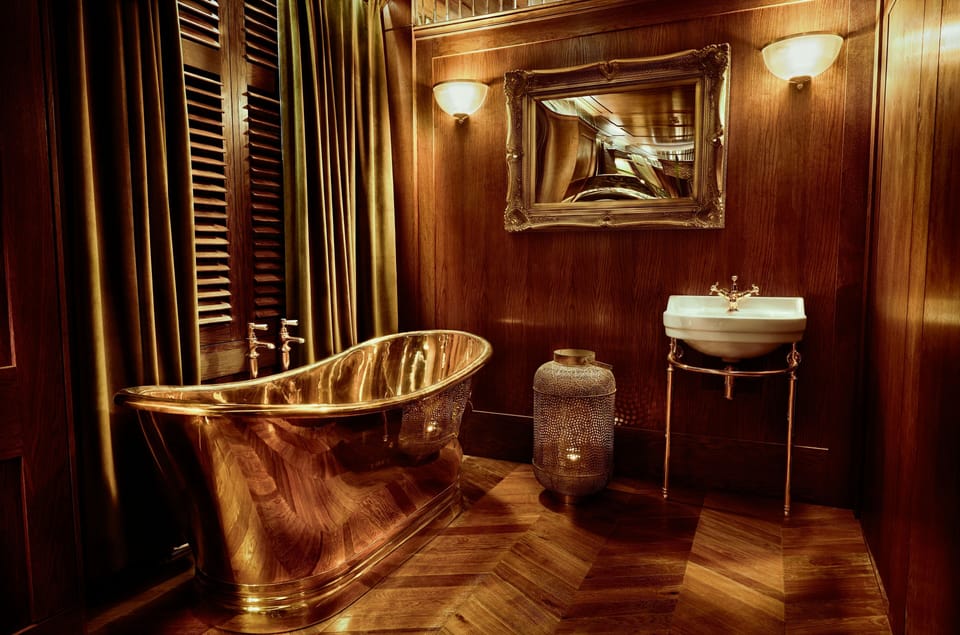 Suite | Bathroom | Separate tub and shower, hair dryer, towels, soap