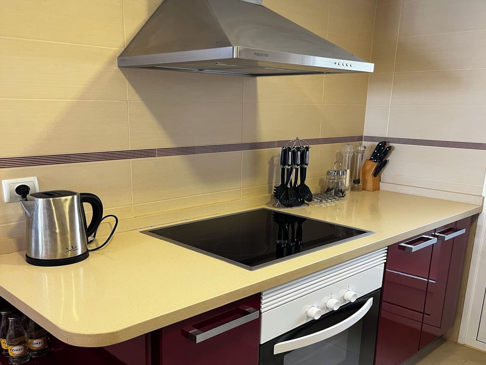 Apartment | Private kitchen | Fridge, microwave, oven, stovetop