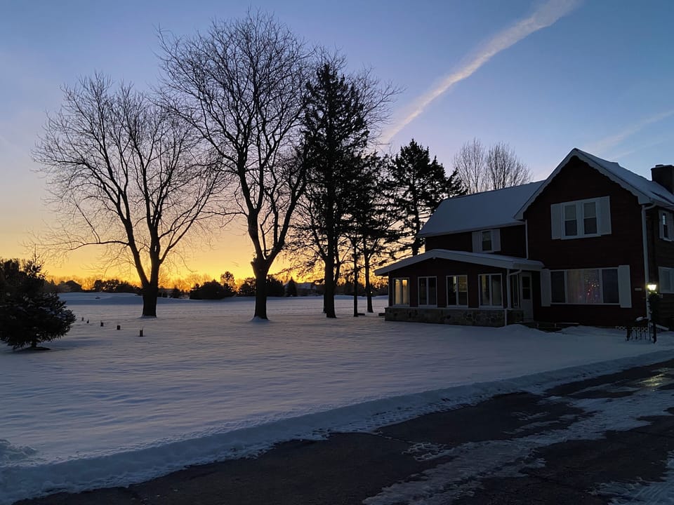 Winter Mornings view from road.
