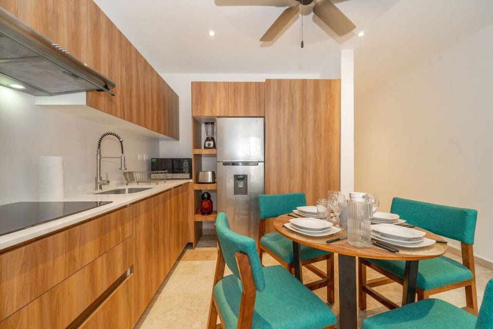 Compact kitchen space with essentials