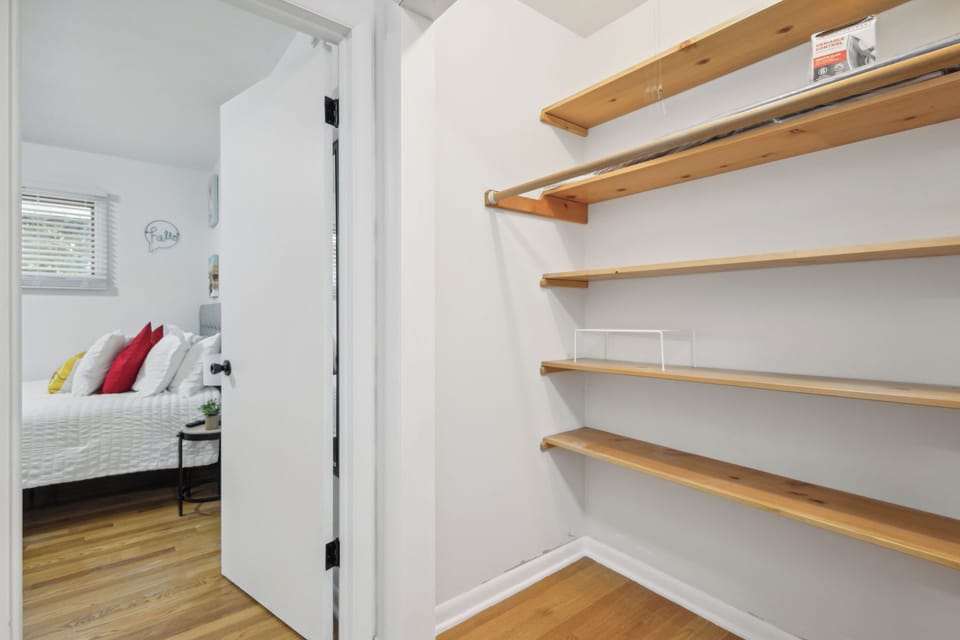 Drift off in a serene and inviting bedroom.