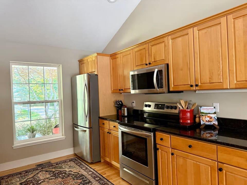 Bright kitchen with ample storage