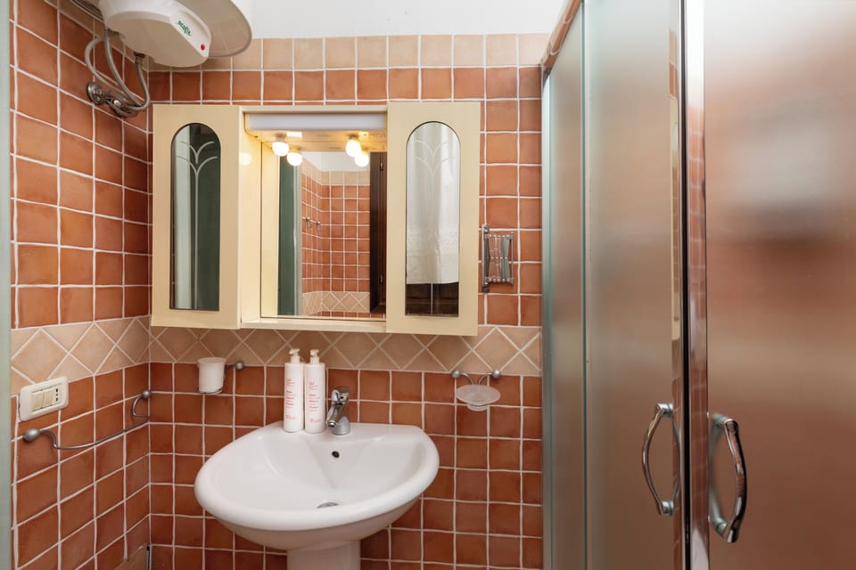Apartment | Bathroom | Shower, hair dryer, bidet, towels