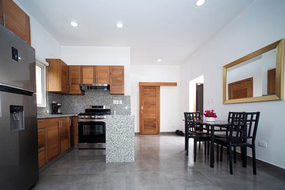 Comfort Villa | Private kitchen | Mixer, freezer, kitchen islands