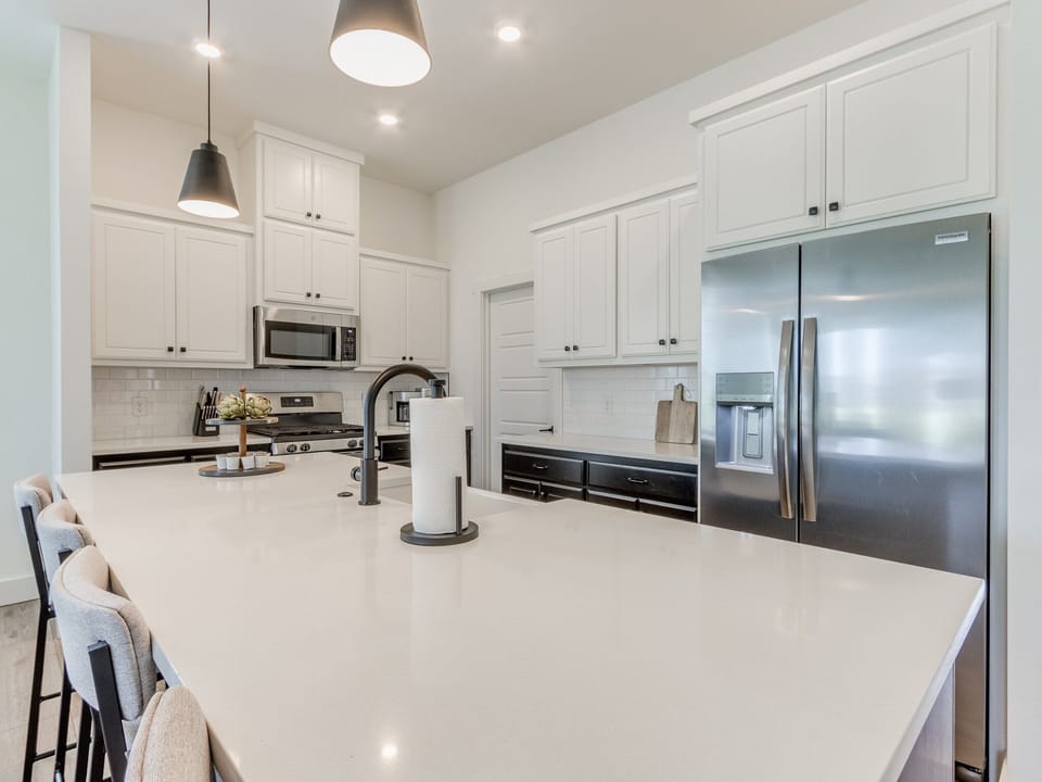 Fully equipped kitchen for preparing meals at home
