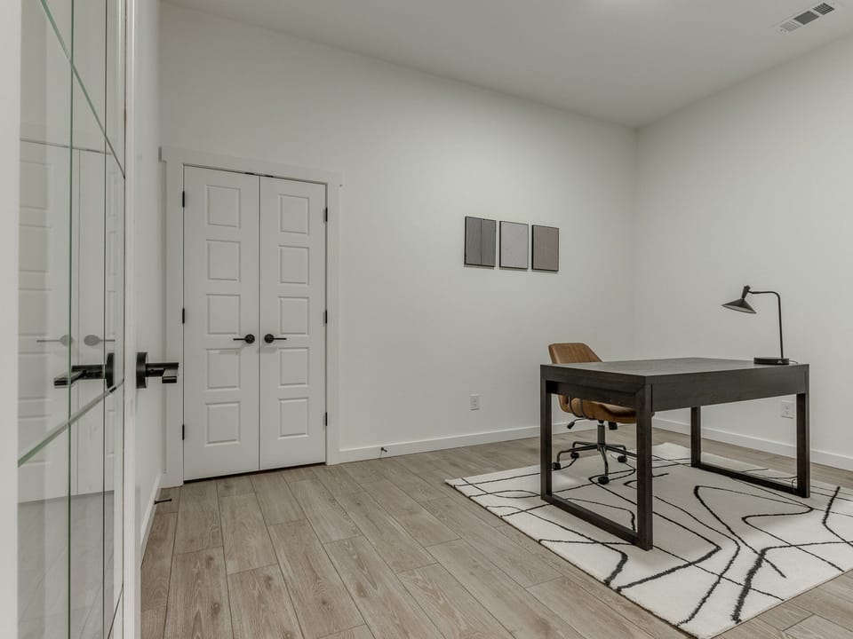 Private office space for working or studying