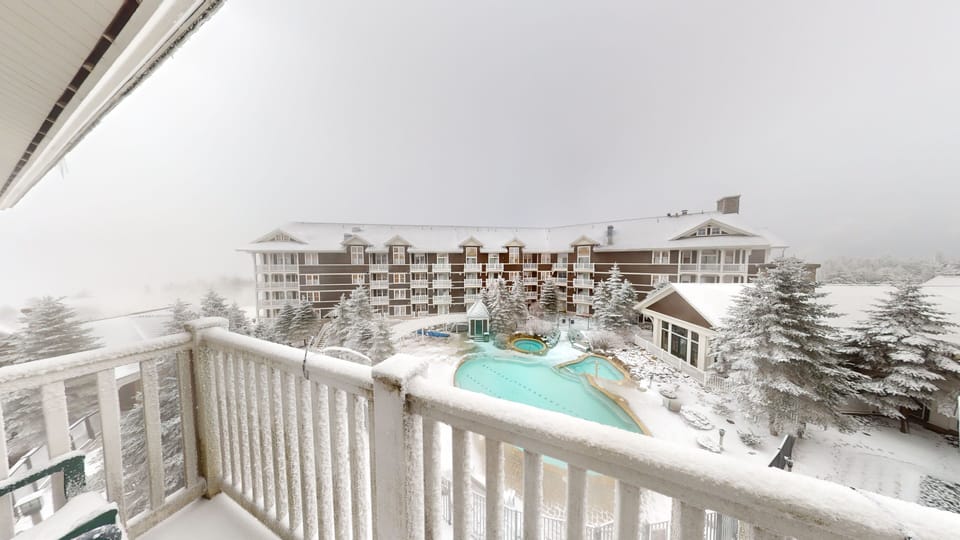 Balcony, Building, Hotel, Resort, Tree