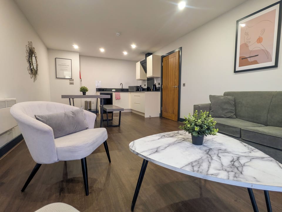 Standard Apartment, 1 Twin Bed, Non Smoking (Walk-in Shower;with Sofabed) | Living area | 40-inch TV with digital channels