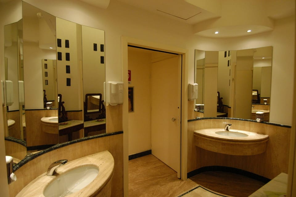 Rainfall showerhead, free toiletries, hair dryer, bidet