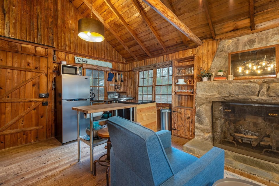 Open-concept kitchen and living area