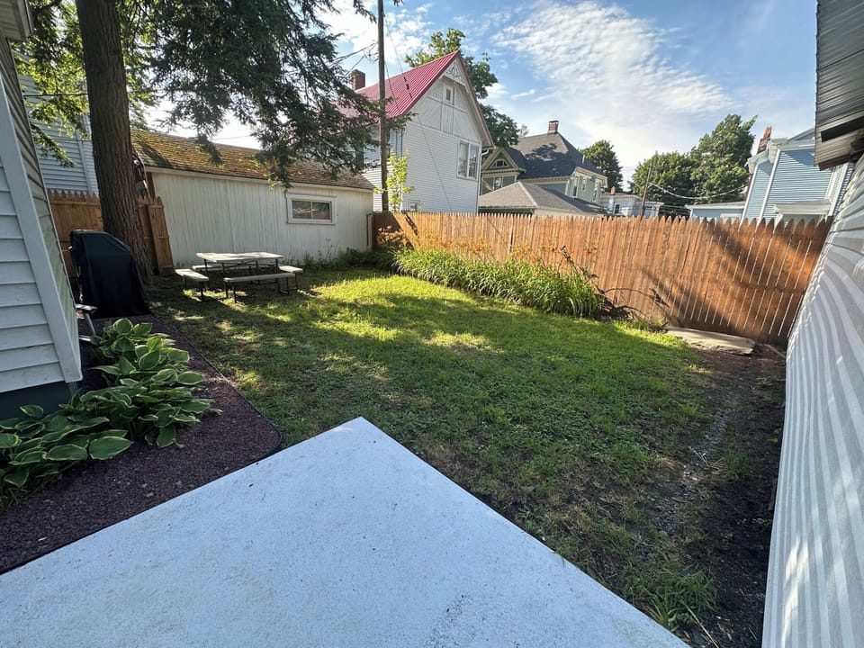 Strikeout backyard, plenty of room for yard games and a BBQ
