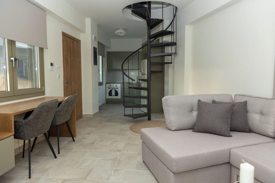 Afrodite, 1 Bedroom, Full Sea View | Living area | TV