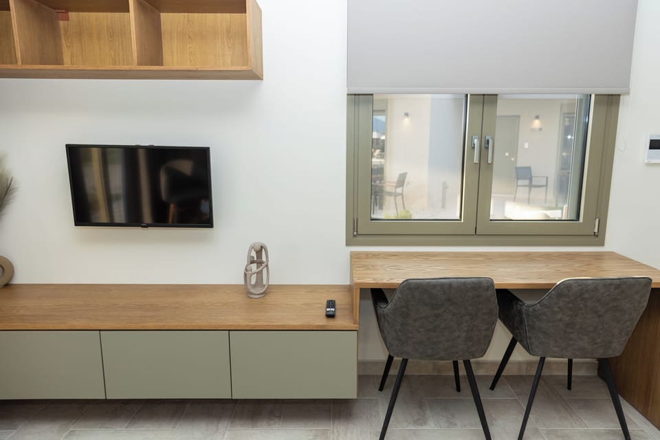 Afrodite, 1 Bedroom, Full Sea View | Living area | TV