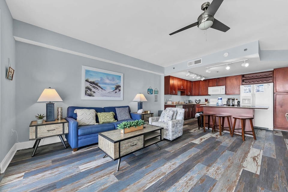 Living and kitchen