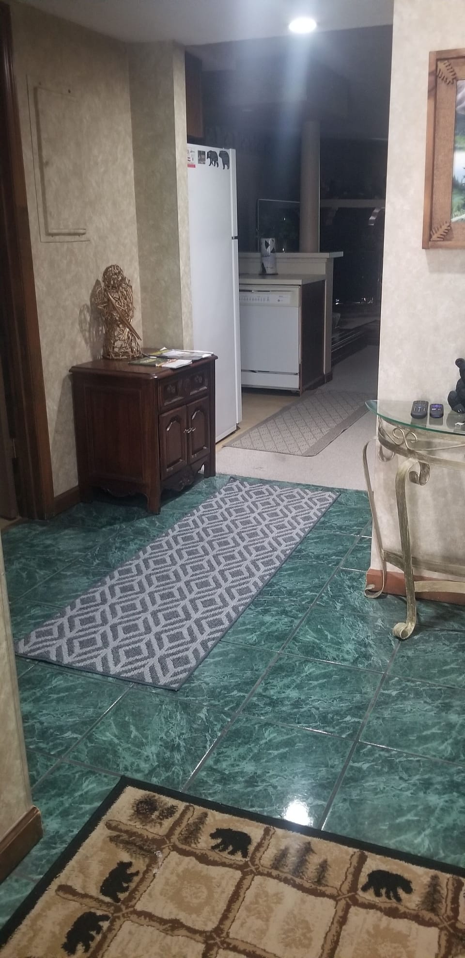 Nice marble floor entryway