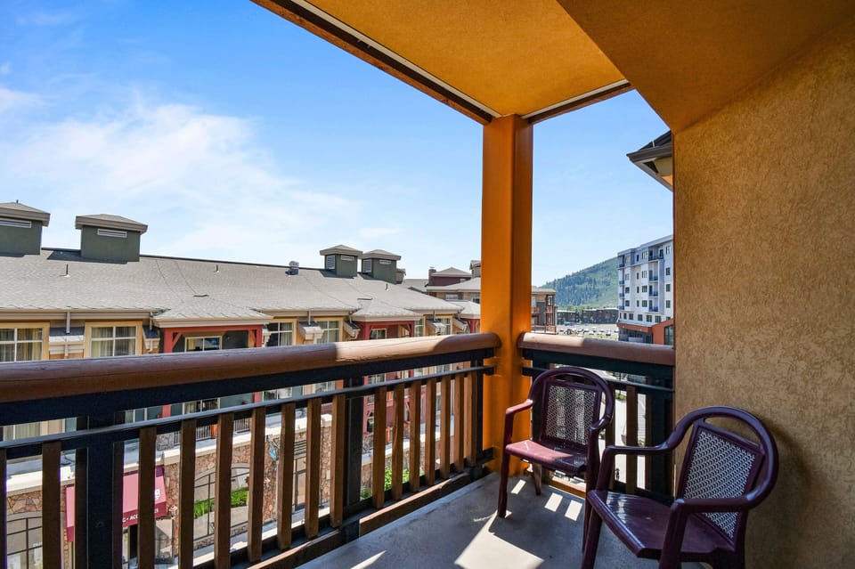Private balcony with outdoor seating