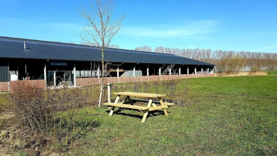 Our farm with picnic table.