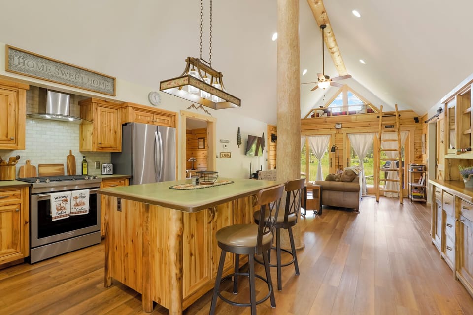 Large open concept kitchen/ living room :) 