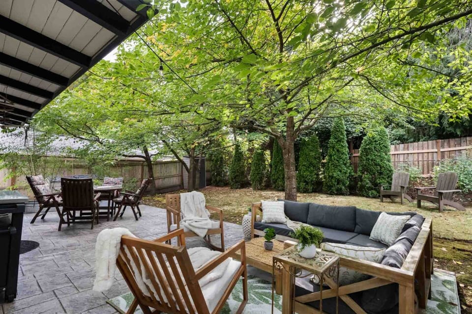 Enjoy a lovely Portland day while relaxing on the patio.