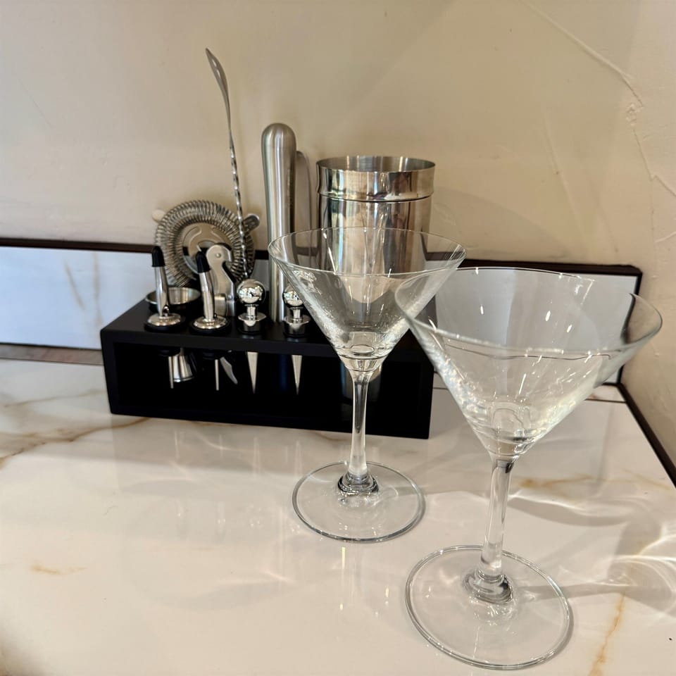 After a great adventure... Martini Time!