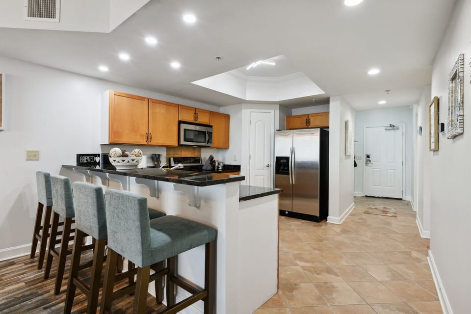Kitchen looking towards from door.