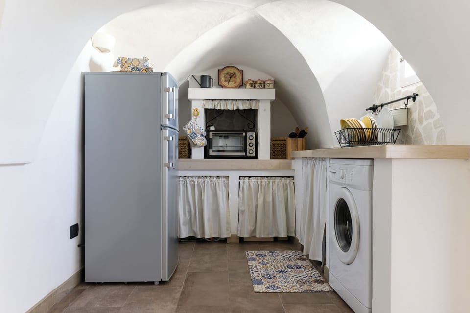 Apartment, Sea View | Private kitchen | Espresso maker, fridge, electric kettle, cookware/dishes/utensils