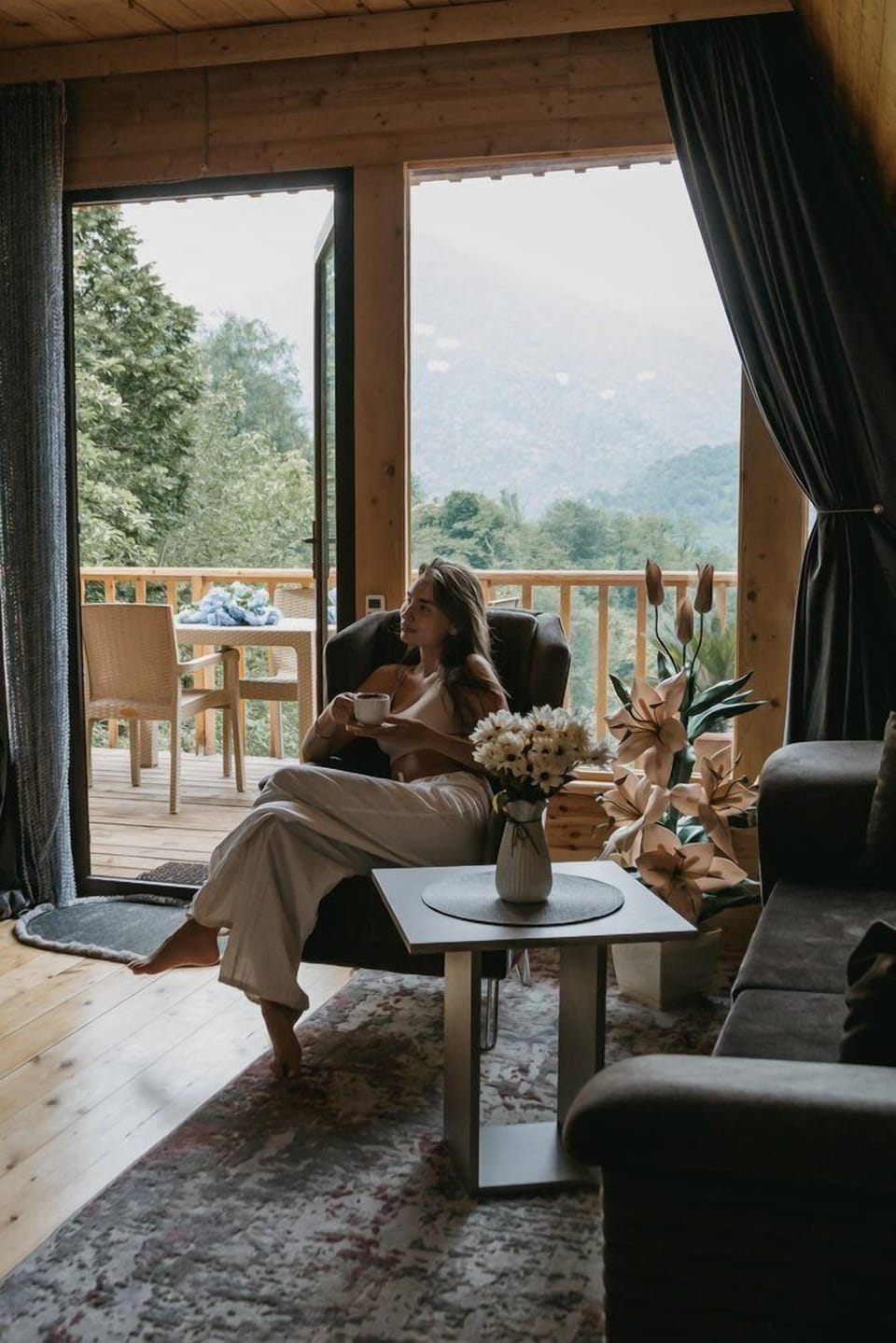 Comfort Cottage, Balcony, Lake View | Living area | Computer monitors