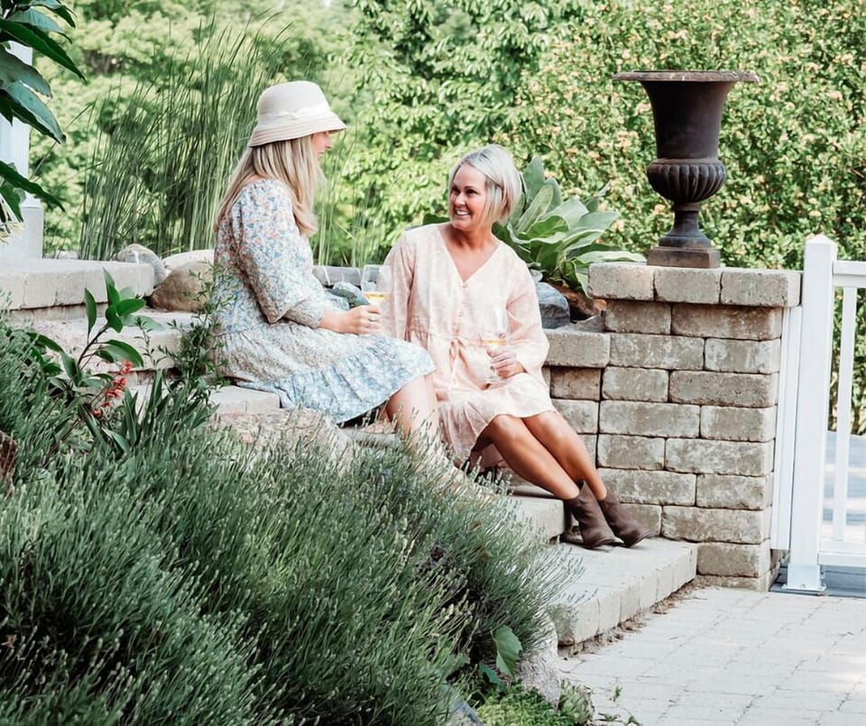Guests enjoying the porch 