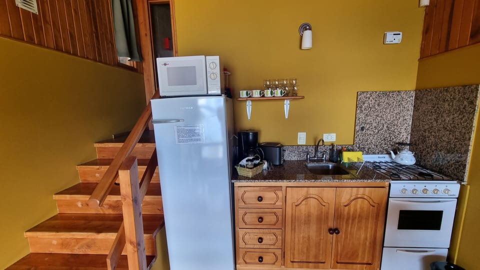 Standard Cabin, 1 Bedroom, Balcony, Lake View | Private kitchen | Full-size fridge, microwave, oven, stovetop
