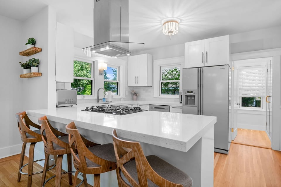 Modern kitchen with brand new appliances - 232 Wood Road South Yarmouth Cape Cod -Cape State of Mind - NEVR
