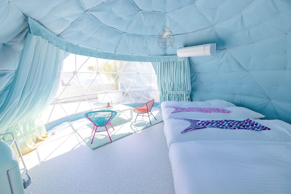 Dome Tent with Bath (4 Single-Beds), Non-smoking | Minibar (free items), bed sheets
